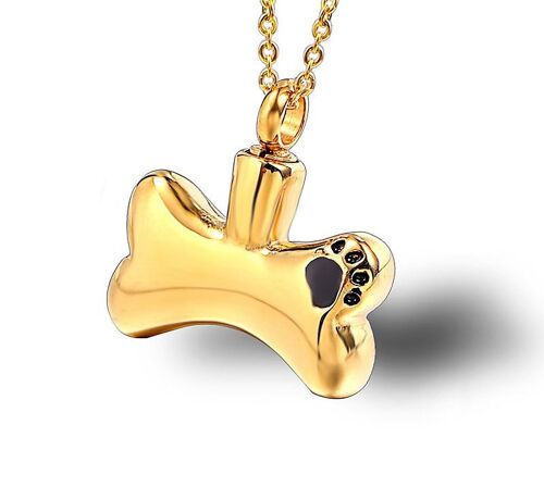 Forever Paws in Memory Memorial Necklace (9ct Gold Plated)