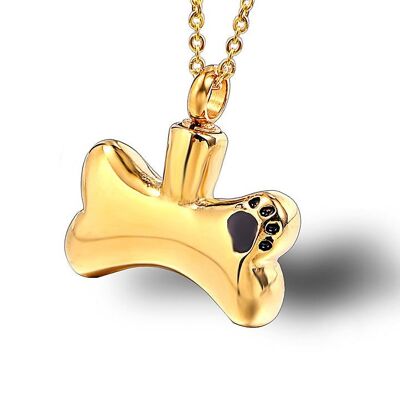 Collier commémoratif Forever Paws in Memory (plaqué or 9 carats)