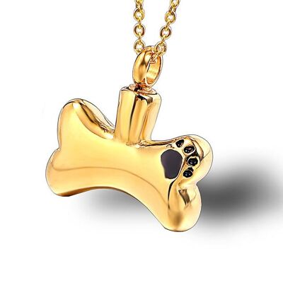 Collar conmemorativo Forever Paws in Memory (chapado en oro de 9 quilates)