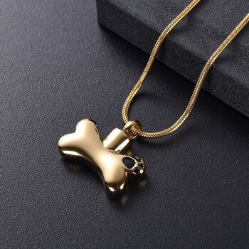 Collier commémoratif Forever Paws in Memory (plaqué or 9 carats) 2