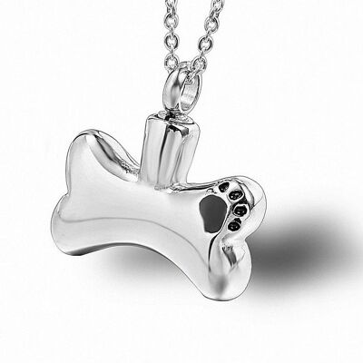 Forever Paws in Memory Memorial Necklace (Silver Plated)