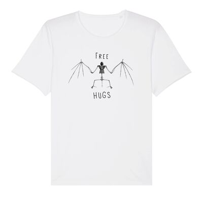 T-shirt FREE HUGS - bianca