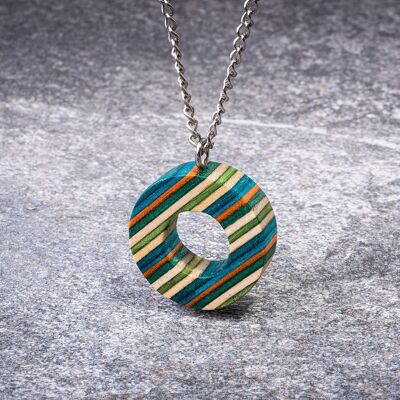 Donut Eco Friendly Recycled Skateboard Necklace