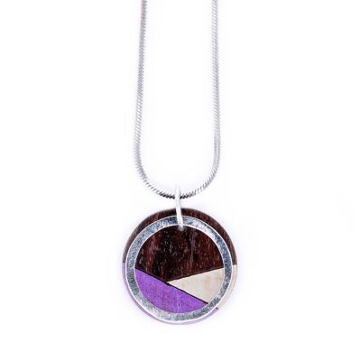 Conture Recycled Wood Silver Necklace (6 Colours available)