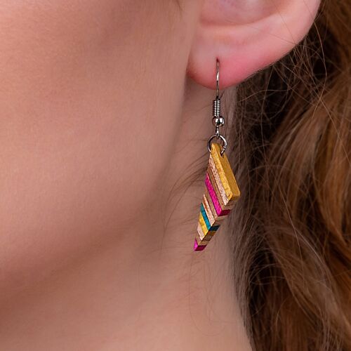 Soni Handmade Skateboard Wooden Earrings