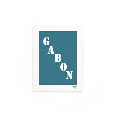 Affiche "Gabon" bleue