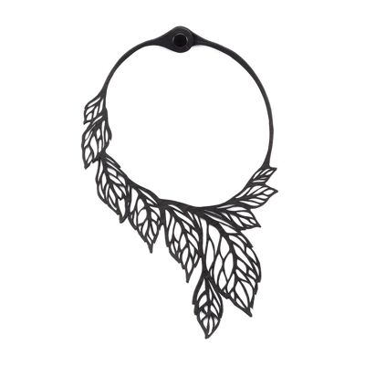 Collier en caoutchouc recyclé Spring Leaf