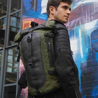 Mochila Vegana Impermeable Soldier con Compartimento para Portátil