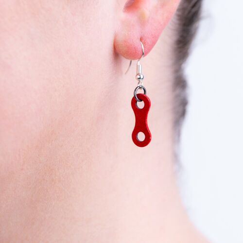 Lone Rider Bike Chain Earrings