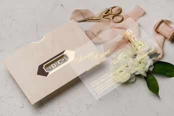 Carte de mariage 'Rose Marble' - Prix unitaire 2