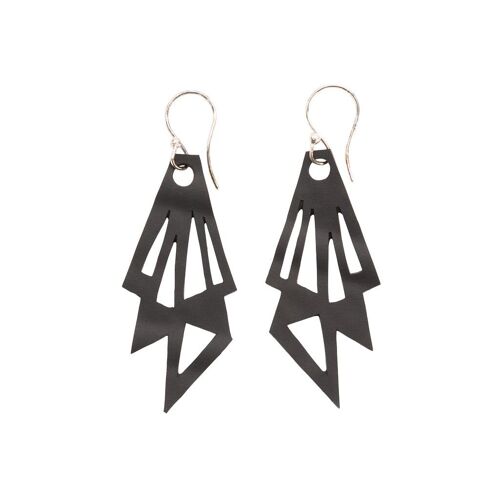 Cubism Recycled Rubber Geometric Earrings