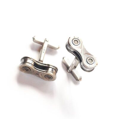 Recycled Bicycle Chain Cufflinks (3 Colours Available)