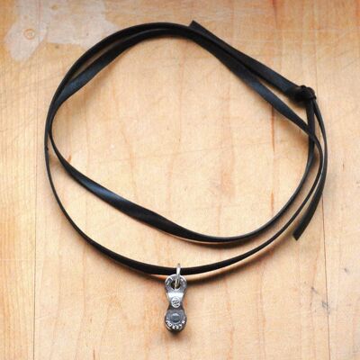 Lone Rider Recycled Bike Chain Pendant Necklace