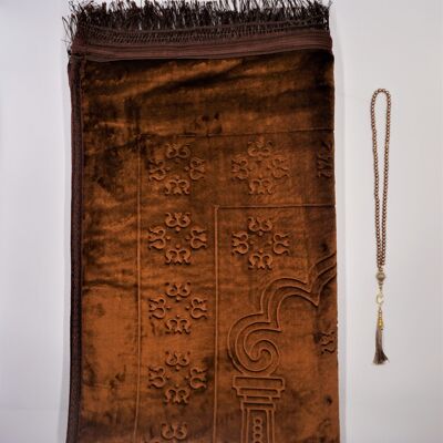 XXXL prayer rug set soft in copper - without embroidery