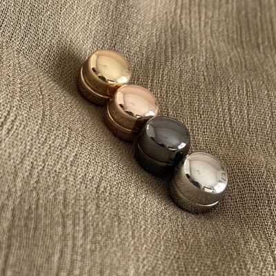 Deluxe MagPins Shiny - 4 paia di MagnetPin colore misto (oro rosa, argento, nero, oro)