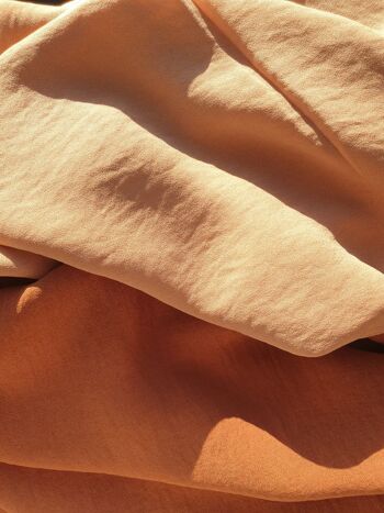 Ensemble hijab en crêpe de qualité supérieure en rouille et rouille nue 1