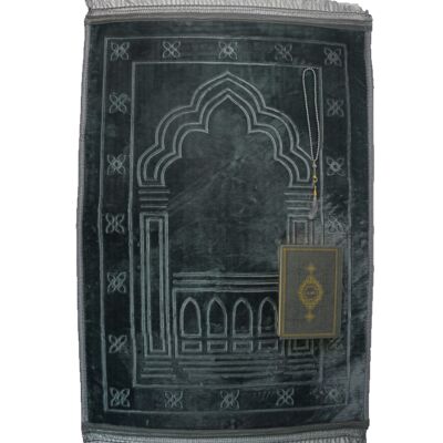 Men's XXL prayer rug set Super-Soft gray - without embroidery