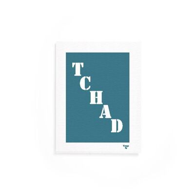Affiche "Tchad" bleue