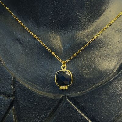 Collar Bizancio - Onyx Chapado en Oro