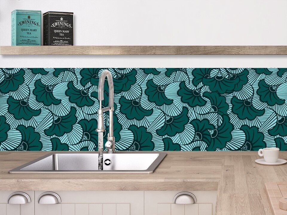 Crédence adhésive vinyle WAX Eucalyptus 200x40cm