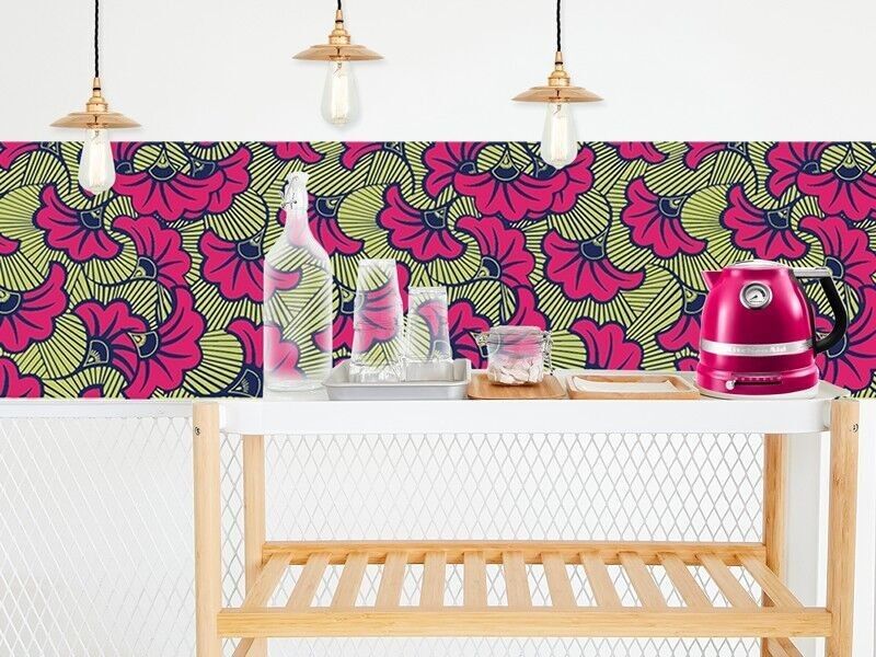 Crédence adhésive vinyle WAX Amarante 200x40cm