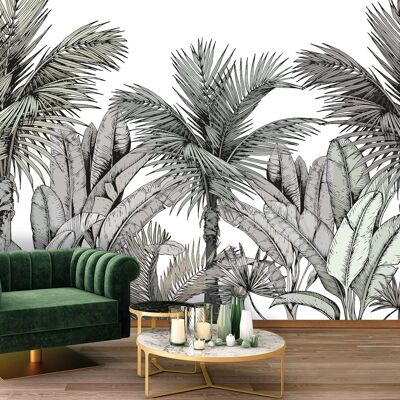 ESQUISSE VÉGÉTALE panoramic adhesive vinyl wallpaper 350x250cm