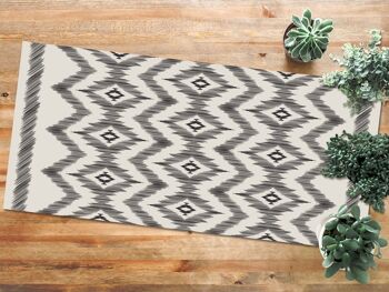 Tapis vinyle IKAT Gris 60x100cm 1