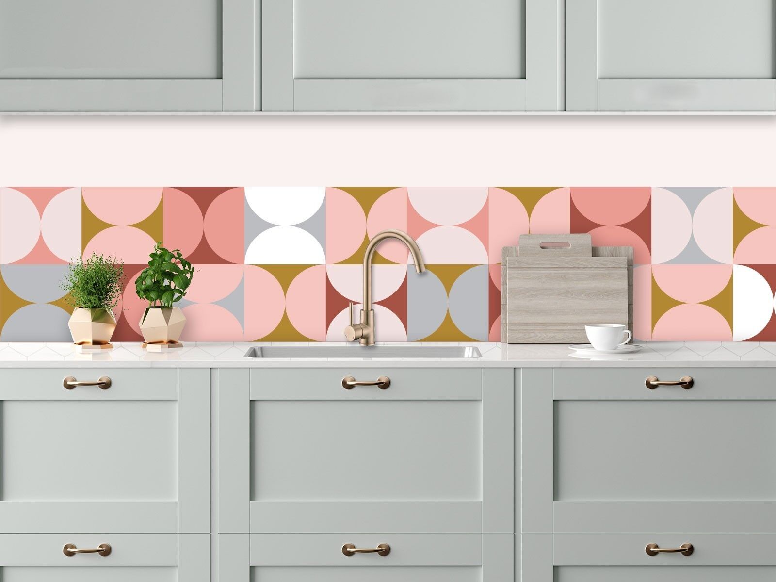 Alzatina in vinile adesivo BAUHAUS Rosa 200x40cm