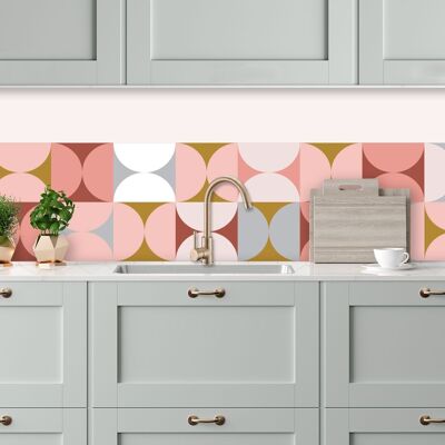 Adhesive vinyl splashback BAUHAUS Pink 200x40cm