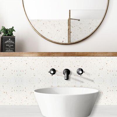 TERRAZZO adhesive vinyl splashback 200x40cm