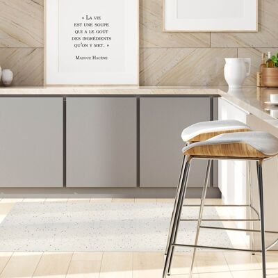 Tapis vinyle TERRAZZO Blanc 100x160cm