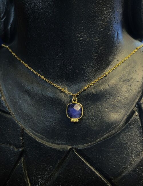 Collier Byzance Lapis Lazuli - Plaqué Or