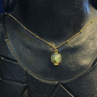 Collar de Labradorita de Bizancio - Chapado en Oro