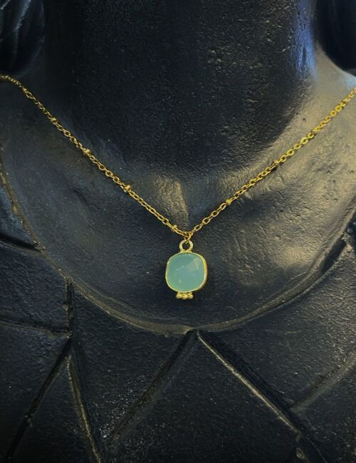 Collier Byzance Amazonite - Plaqué Or