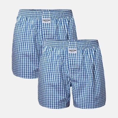 Zaccini 2-pack boxershorts woven light blue