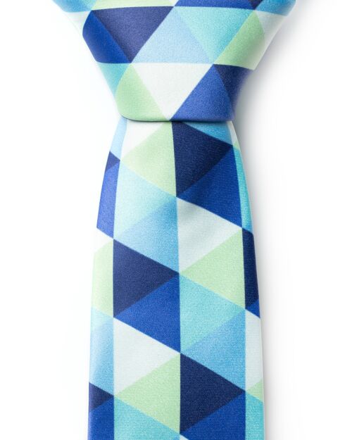 Rhombus Green and Blue Tie | Recycled Polyester GRS