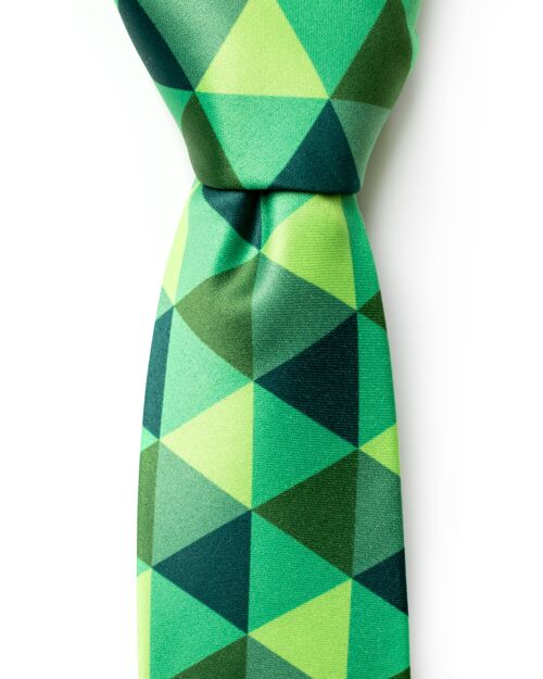 Rhombus Green Tie | Recycled Polyester GRS
