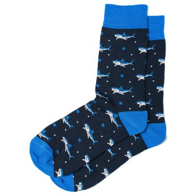 Sharks Dark Blue Socks | GOTS Organic cotton| MIL