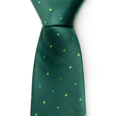 Dreiecke grüne Krawatte | Recyceltes Polyester GRS