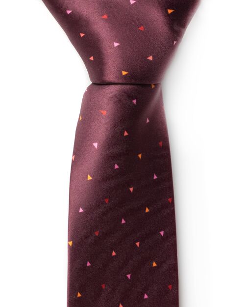 Triangles Magenta Tie | Recycled Polyester GRS