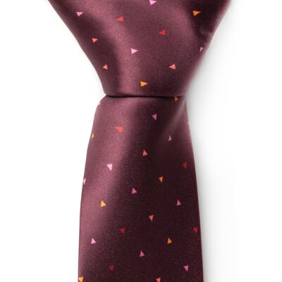 Dreieck-magentarote Krawatte | Recyceltes Polyester GRS
