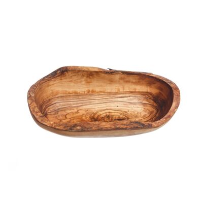 Rustic Olive Wood Serving Bowl - 27cm