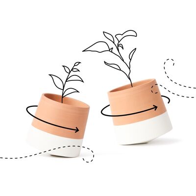 Voltasol Mini (blanc) - Pot / Jardinière