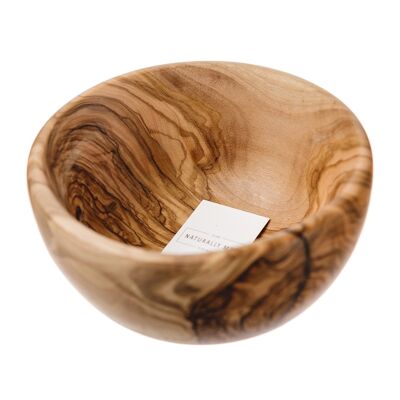 Small Round Olive Wood Serving Bowl - 15cm