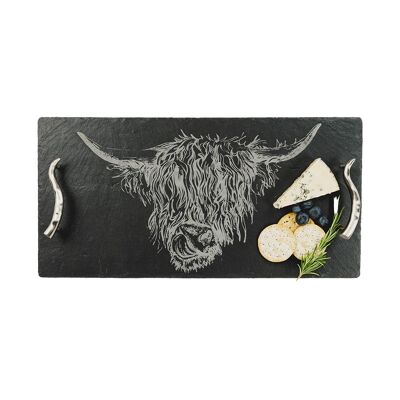 Large Highland Cow Serving Tray - Belly Band