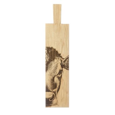 Long Jersey Cow Oak Serving Paddle