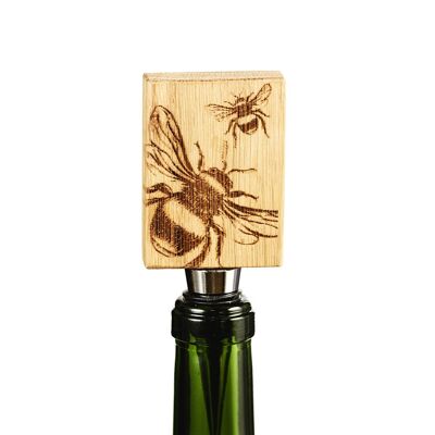 Bee Oak Bottle Stopper