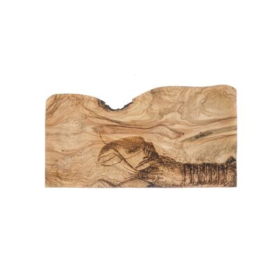 Lobster Engraved Rustic Olive Wood Chopping Board