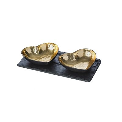 Heart Gold Serving Set