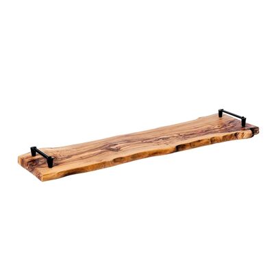 Long Rustic Olive Wood Serving Tray